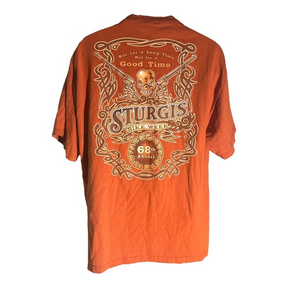 STURGIS BIKE WEEK 2008 Short Sleeve Cotton T-Shirt Gold Large - Picture 3 of 6